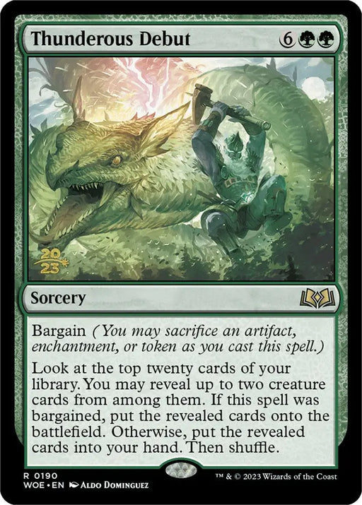 Thunderous Debut [Wilds of Eldraine Prerelease Promos] - MTG Single