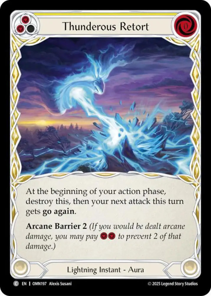 Thunderous Retort (Yellow) (OMN197) [Omens of the Third Age]