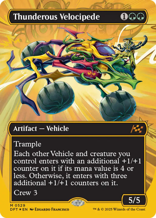 Thunderous Velocipede (Borderless) (First-Place Foil) [Aetherdrift] - MTG Single
