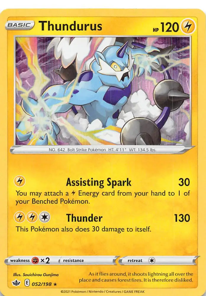 Thundurus (052/198) [Sword & Shield: Chilling Reign] - Pokemon Single