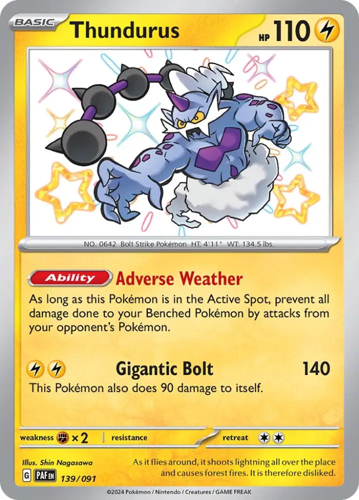 Thundurus (139/091) [Scarlet & Violet: Paldean Fates] - Pokemon Single