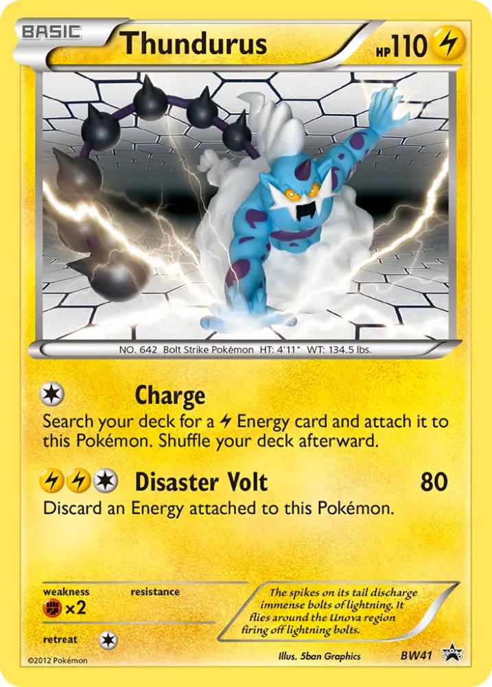 Thundurus (BW41) [Black & White: Black Star Promos] - Pokemon Single
