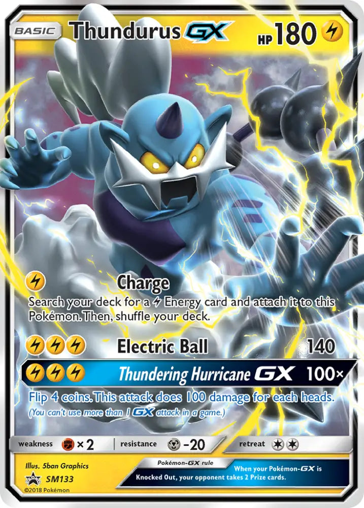 Thundurus GX (SM133) [Sun & Moon: Black Star Promos] - Pokemon Single