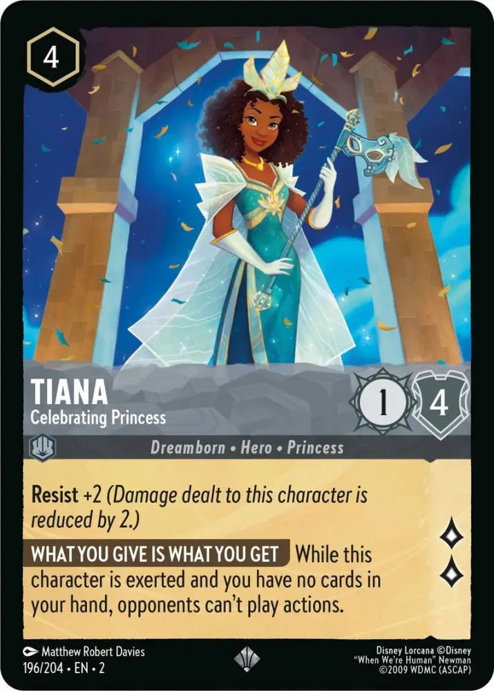 Tiana - Celebrating Princess (196/204) [Rise of the Floodborn] - Lorcana Single