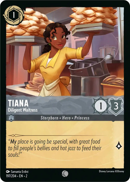 Tiana - Diligent Waitress (197/204) [Rise of the Floodborn] - Lorcana Single