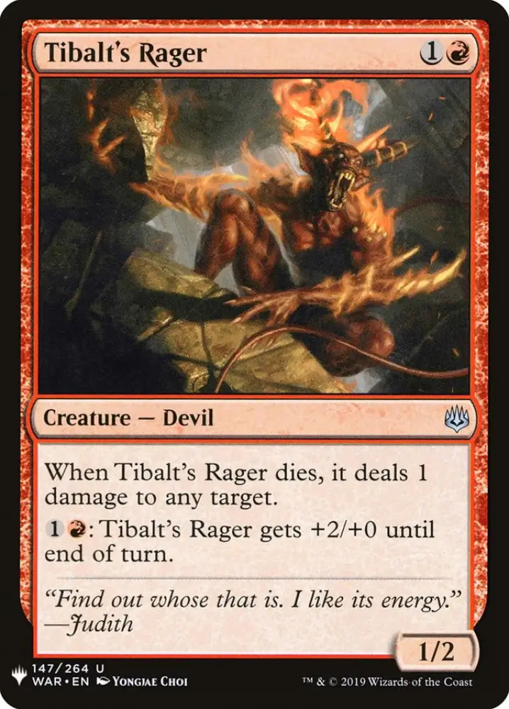 Tibalt’s Rager [Mystery Booster] - MTG Single