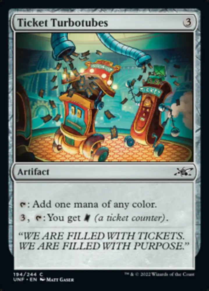 Ticket Turbotubes [Unfinity] - MTG Single