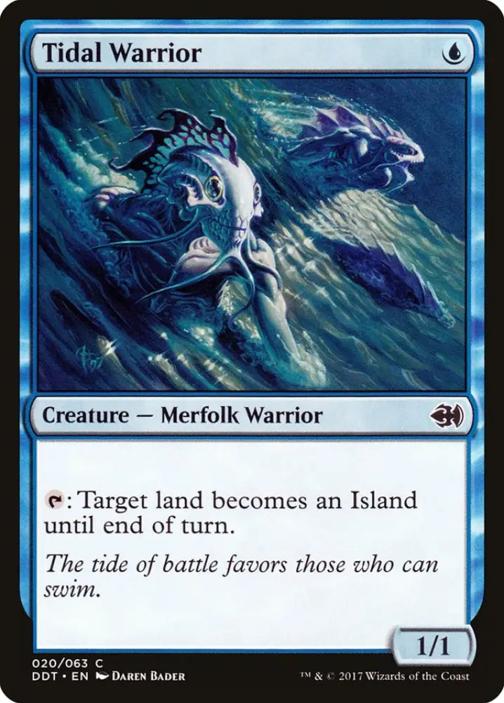 Tidal Warrior [Duel Decks: Merfolk vs. Goblins] - MTG Single