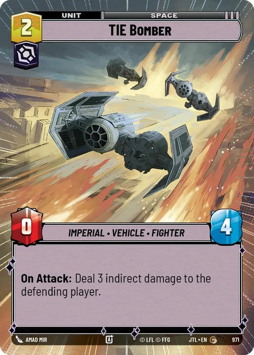 TIE Bomber (Hyperspace Foil) (971) [Jump to Lightspeed] - Star Wars: Unlimited Single
