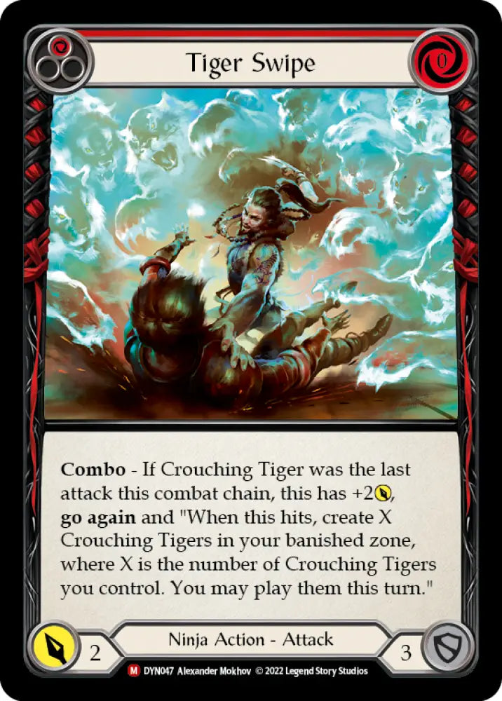 Tiger Swipe [Dynasty] Rainbow Foil - Flesh And Blood Single