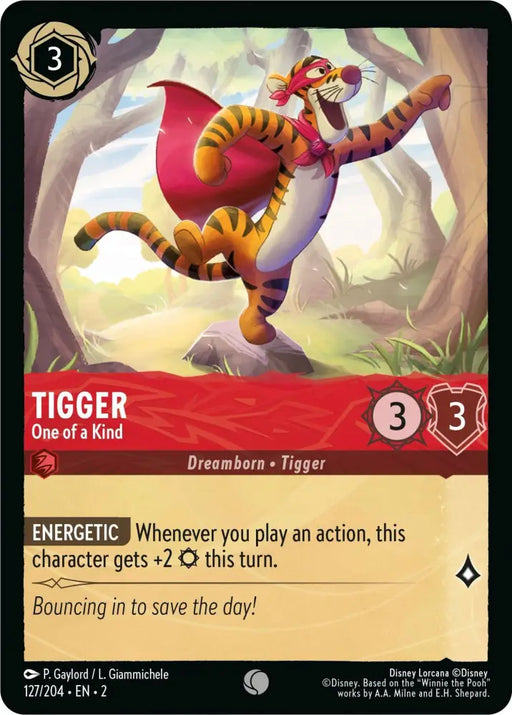 Tigger - One of a Kind (127/204) [Rise of the Floodborn] - Lorcana Single