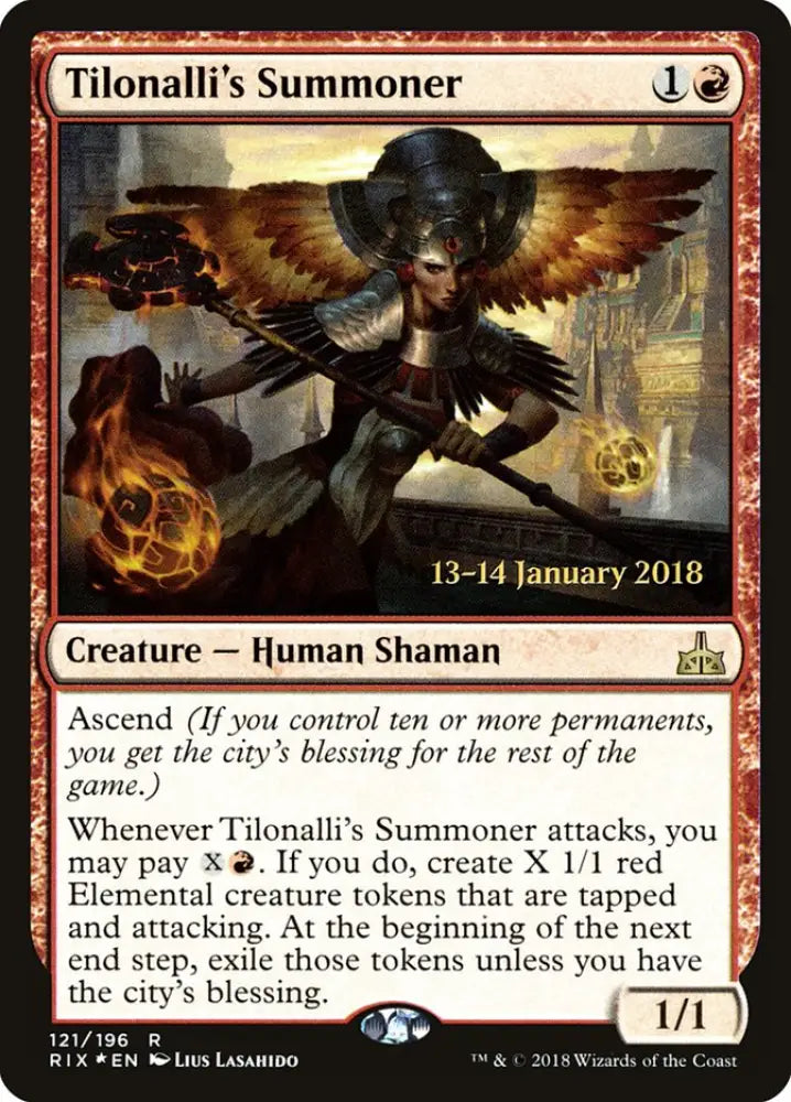Tilonalli’s Summoner [Rivals of Ixalan Prerelease Promos] - MTG Single