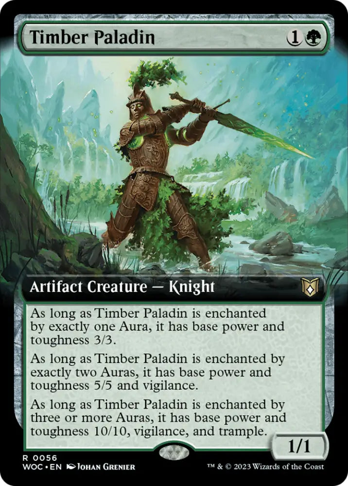 Timber Paladin (Extended Art) [Wilds of Eldraine Commander] - MTG Single