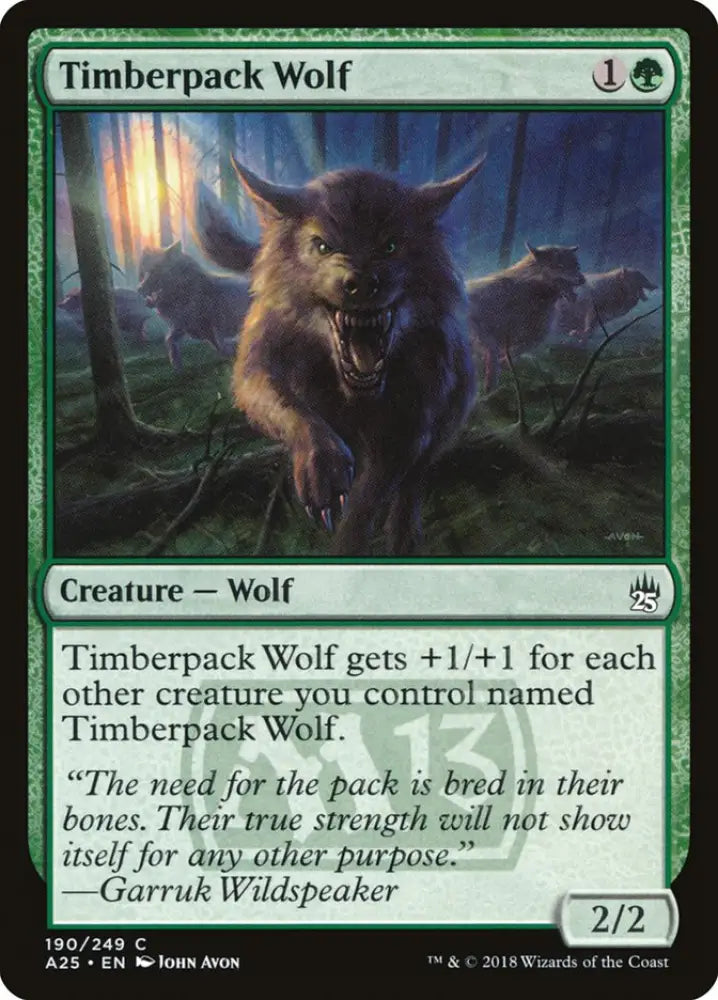 Timberpack Wolf [Masters 25] - MTG Single