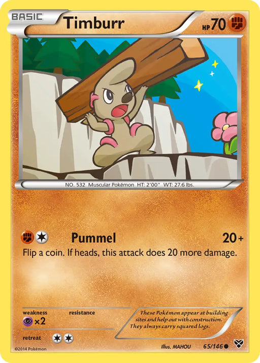 Timburr (65/146) [XY: Base Set] - Pokemon Single