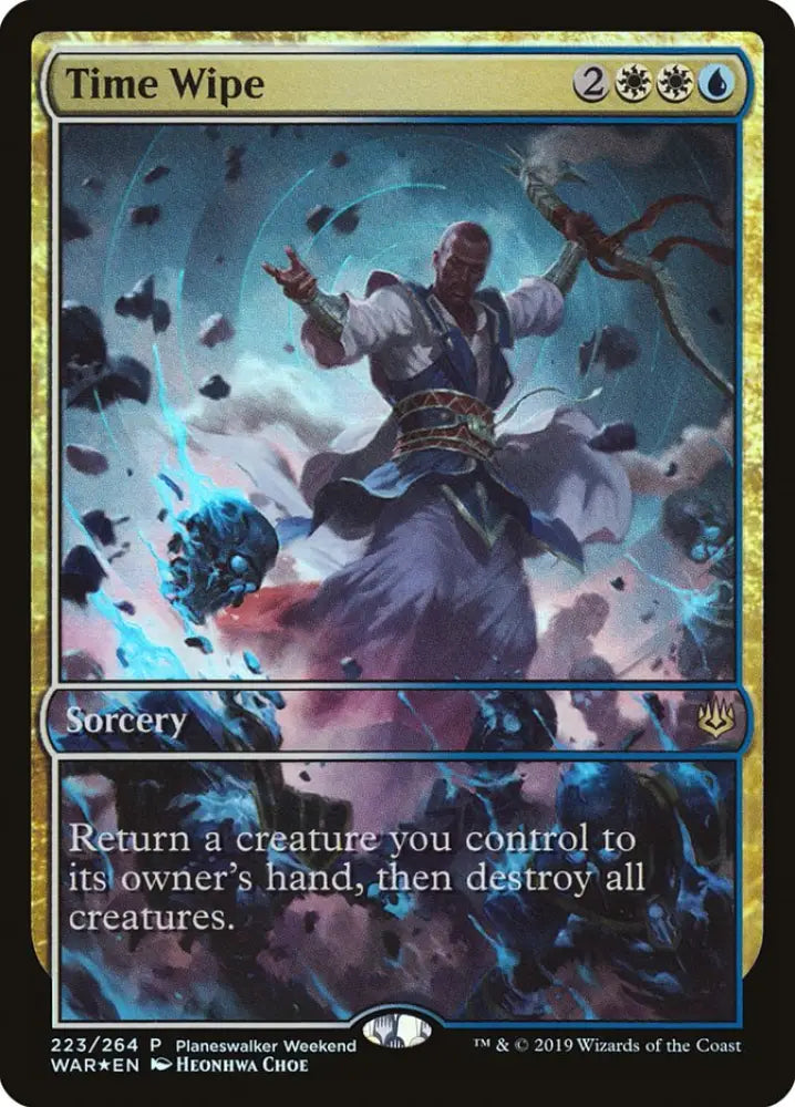 Time Wipe (Planeswalker Weekend) (Full Art) [War of the Spark Promos] - MTG Single