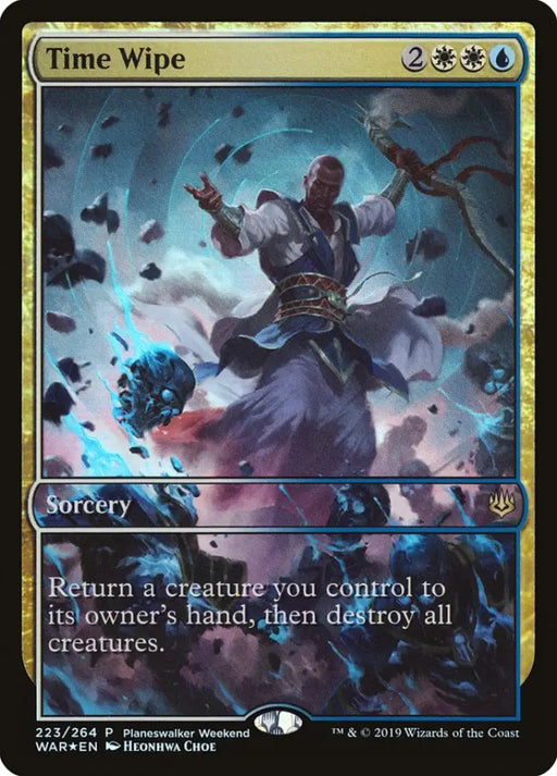 Time Wipe (Planeswalker Weekend) (Full Art) [War of the Spark Promos] - MTG Single
