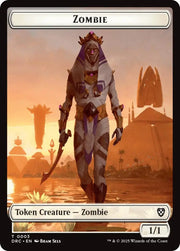 Timeless Dragon // Zombie (0003) Double-Sided Token [Aetherdrift Tokens] - MTG Single