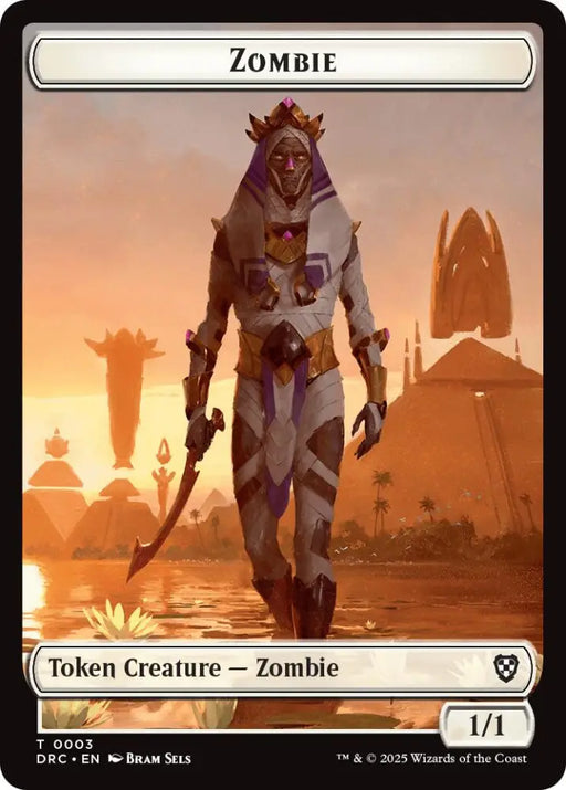Timeless Dragon // Zombie (0003) Double-Sided Token [Aetherdrift Tokens] - MTG Single