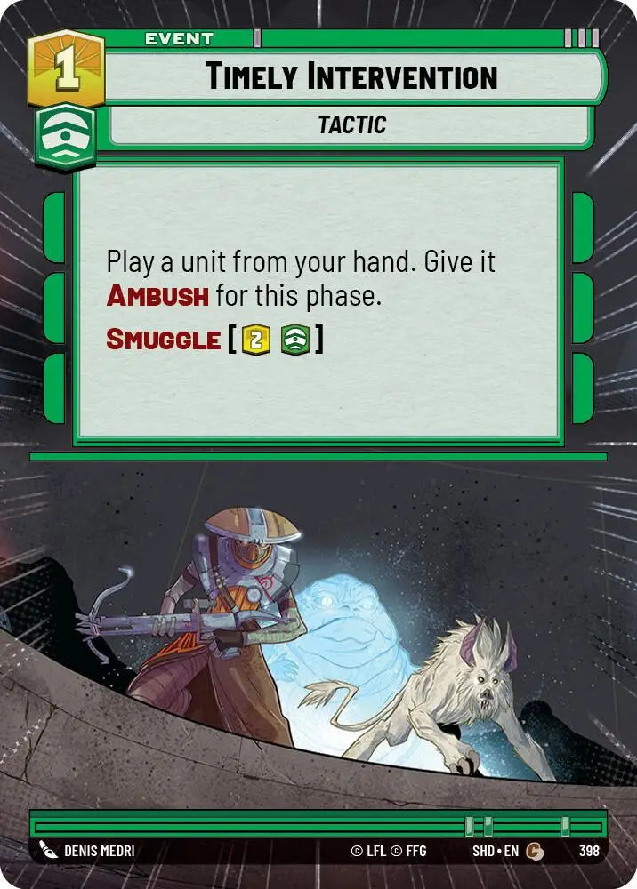 Timely Intervention (Hyperspace) (398) [Shadows of the Galaxy] - Star Wars: Unlimited Single