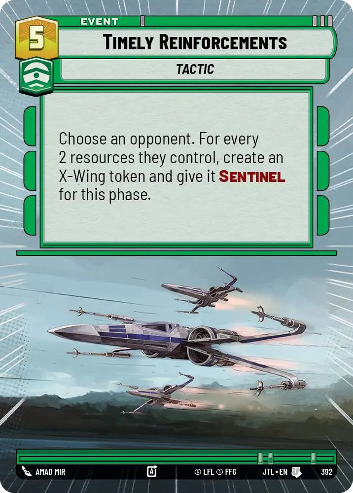 Timely Reinforcements (Hyperspace) (392) [Jump to Lightspeed] - Star Wars: Unlimited Single