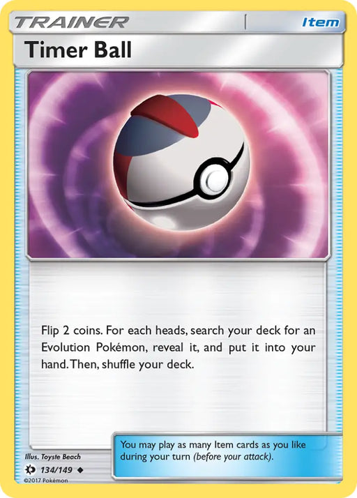 Timer Ball (134/149) [Sun & Moon: Base Set] - Pokemon Single