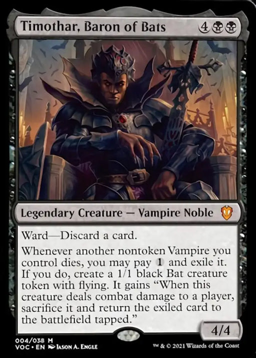 Timothar Baron of Bats [Innistrad: Crimson Vow Commander] - MTG Single