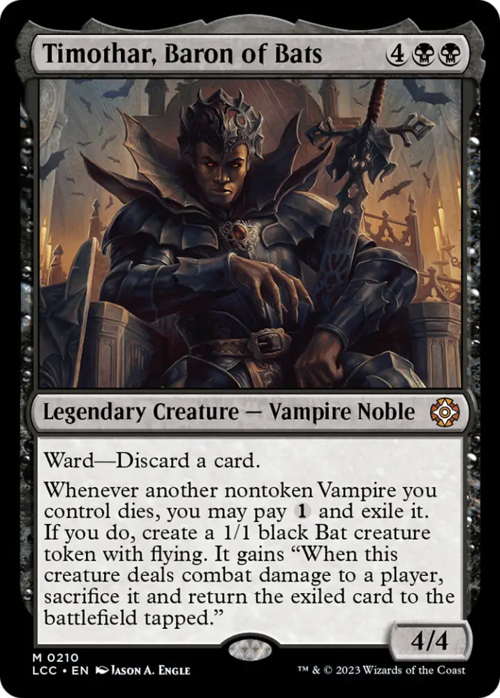 Timothar Baron of Bats [The Lost Caverns of Ixalan Commander] - MTG Single