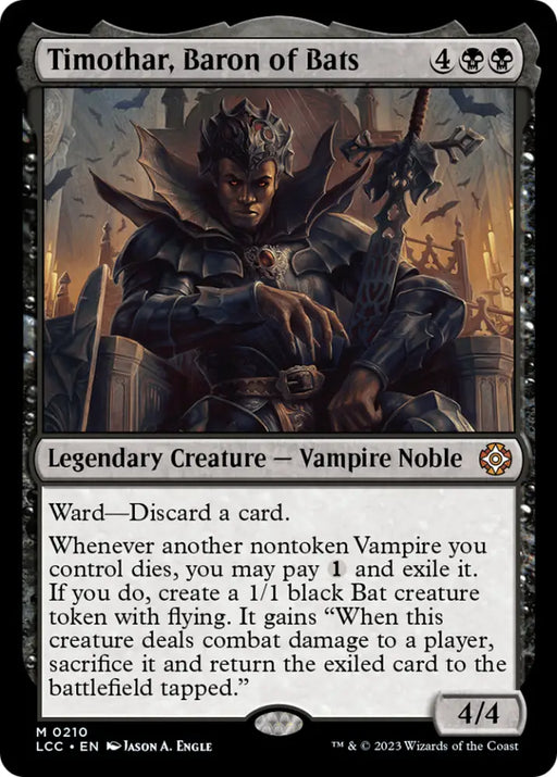 Timothar Baron of Bats [The Lost Caverns of Ixalan Commander] - MTG Single