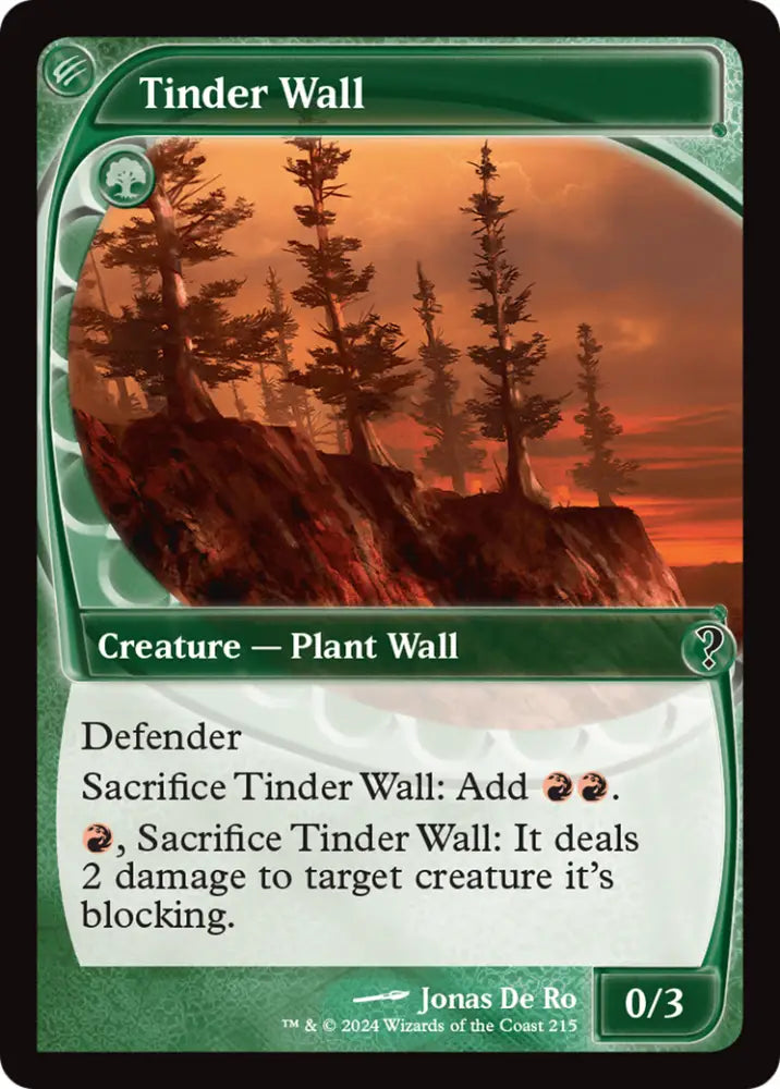 Tinder Wall (Future Sight) [Mystery Booster 2] - MTG Single