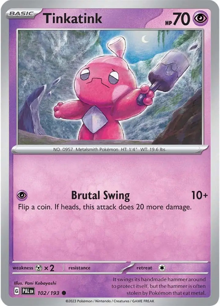 Tinkatink (102/193) [Scarlet & Violet: Paldea Evolved] - Pokemon Single
