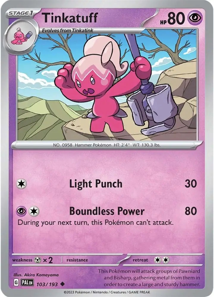 Tinkatuff (103/193) [Scarlet & Violet: Paldea Evolved] - Pokemon Single