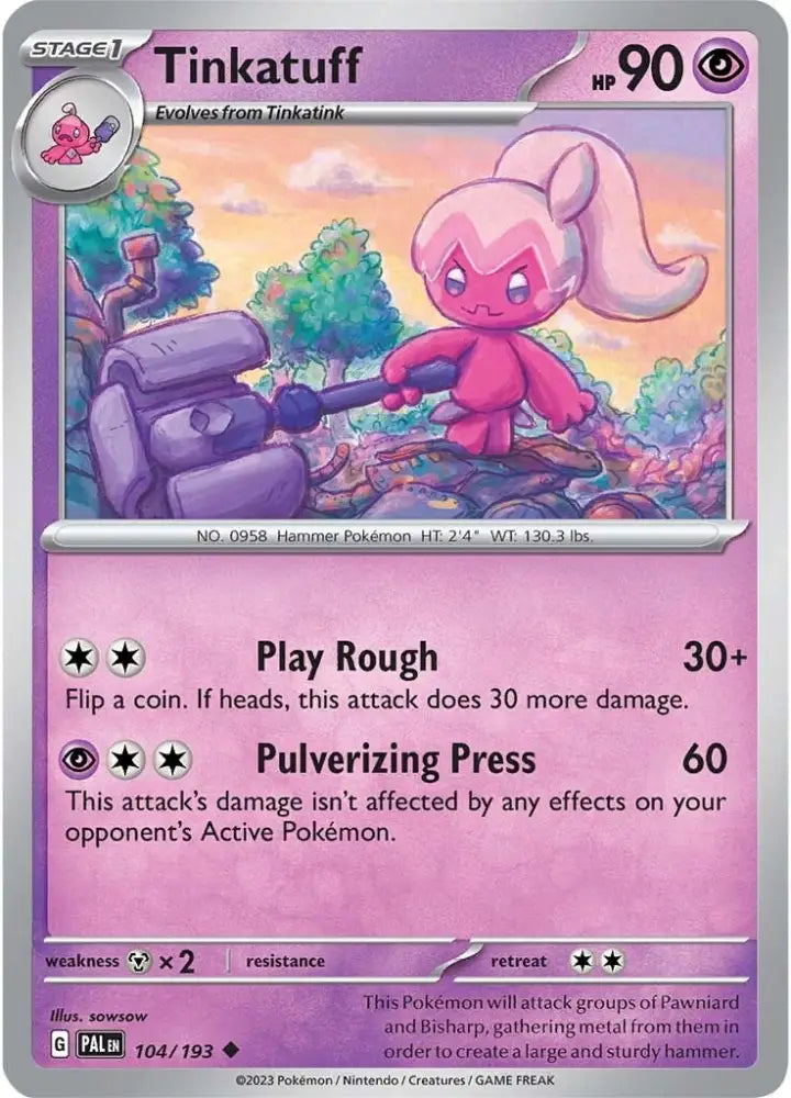 Tinkatuff (104/193) [Scarlet & Violet: Paldea Evolved] - Pokemon Single