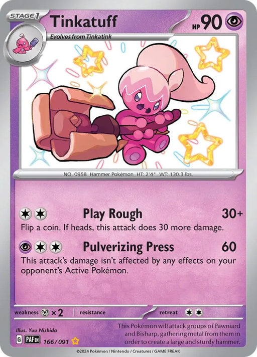 Tinkatuff (166/091) [Scarlet & Violet: Paldean Fates] - Pokemon Single