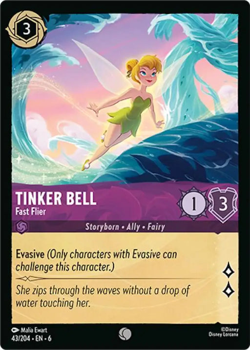 Tinker Bell - Fast Flier (43/204) [Azurite Sea] - Lorcana Single