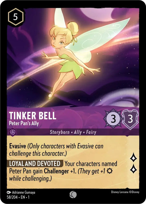 Tinker Bell - Peter Pan’s Ally (58/204) [The First Chapter] - Lorcana Single