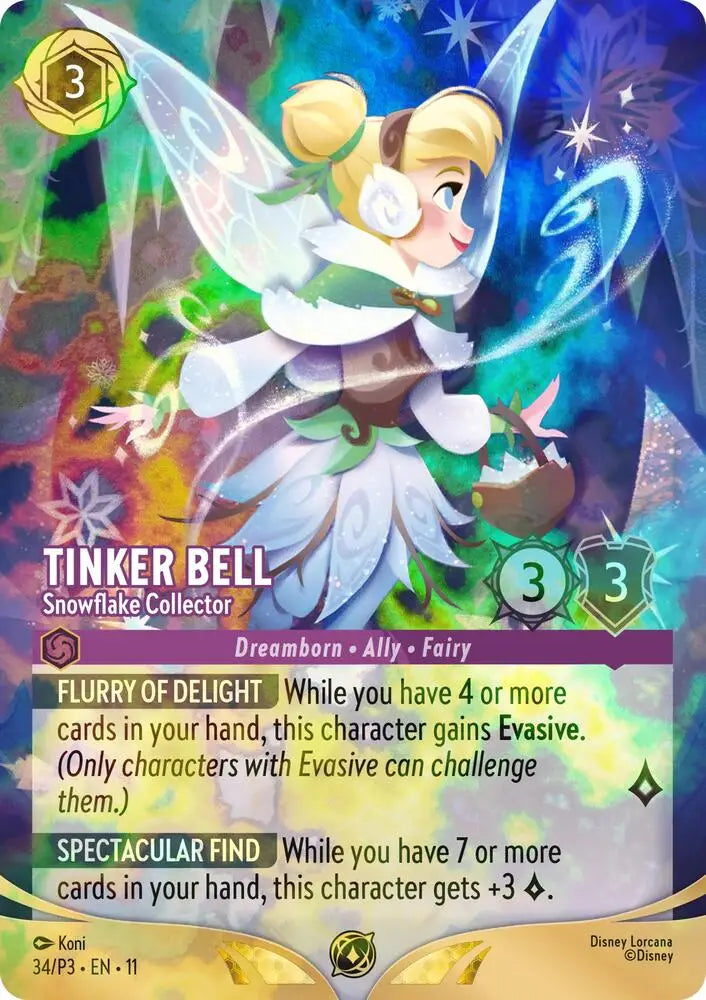 Tinker Bell - Snowflake Collector (Store Championship) (34) [Disney Lorcana Promo Cards]