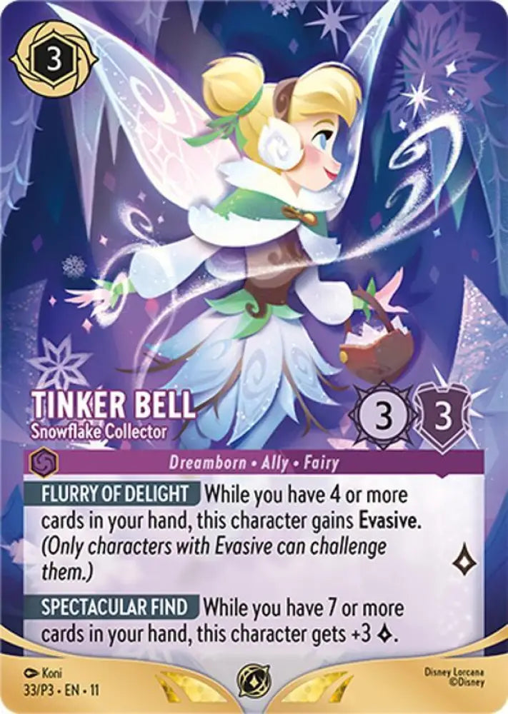 Tinker Bell - Snowflake Collector (Store Championship Participant) (33) [Disney Lorcana Promo Cards]