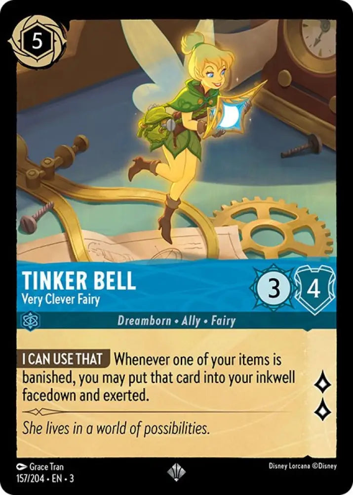 Tinker Bell - Very Clever Fairy (157/204) [Into the Inklands] - Lorcana Single