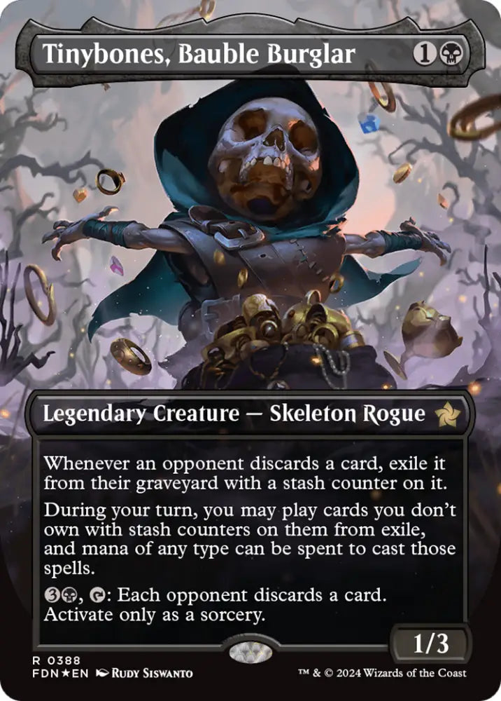 Tinybones Bauble Burglar (Borderless) (Mana Foil) [Foundations] - MTG Single