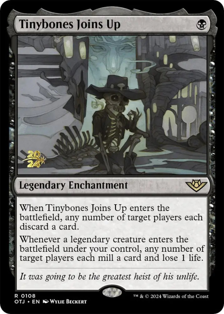 Tinybones Joins Up [Outlaws of Thunder Junction Prerelease Promos] - MTG Single