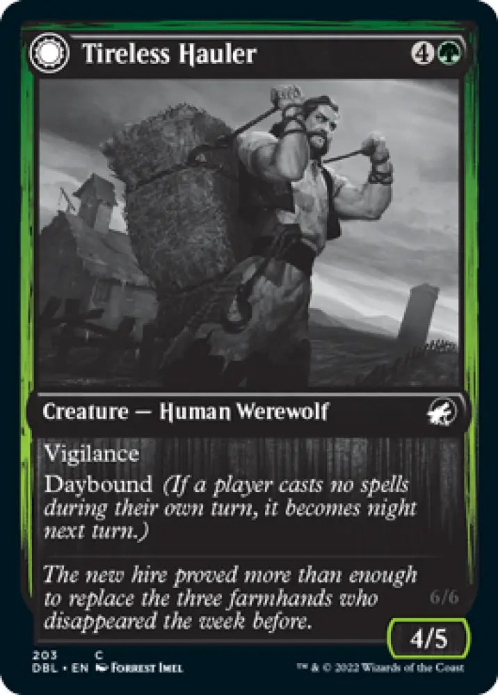 Tireless Hauler // Dire-Strain Brawler [Innistrad: Double Feature] - MTG Single