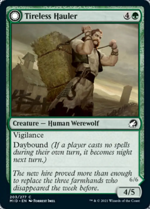 Tireless Hauler // Dire-Strain Brawler [Innistrad: Midnight Hunt] - MTG Single