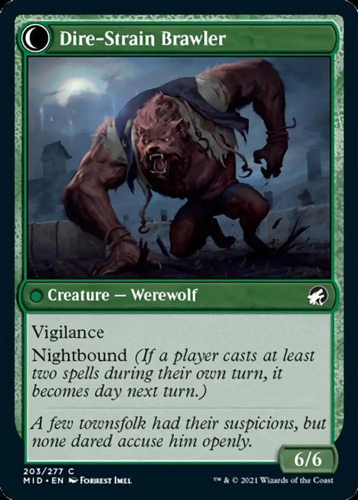 Tireless Hauler // Dire-Strain Brawler [Innistrad: Midnight Hunt] - MTG Single