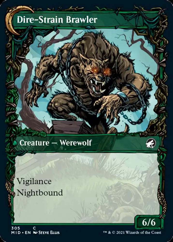 Tireless Hauler // Dire-Strain Brawler (Showcase Equinox) [Innistrad: Midnight Hunt] - MTG Single