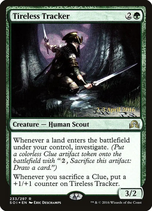Tireless Tracker [Shadows over Innistrad Prerelease Promos] - MTG Single
