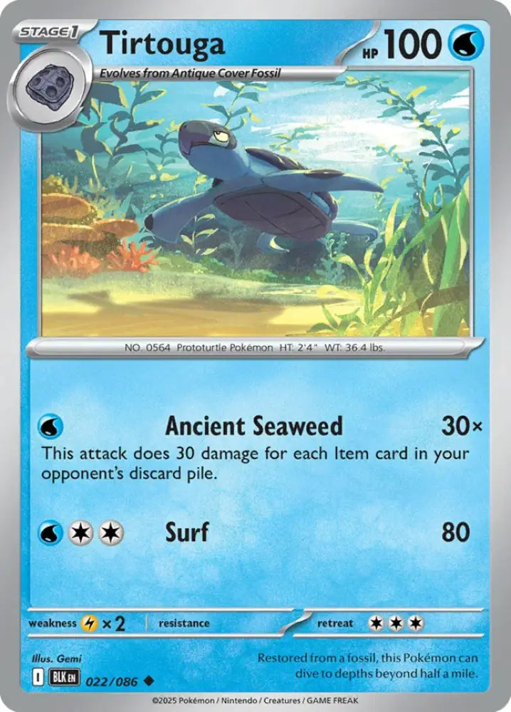 Tirtouga (022/086) [SV: Black Bolt] - Pokemon Single