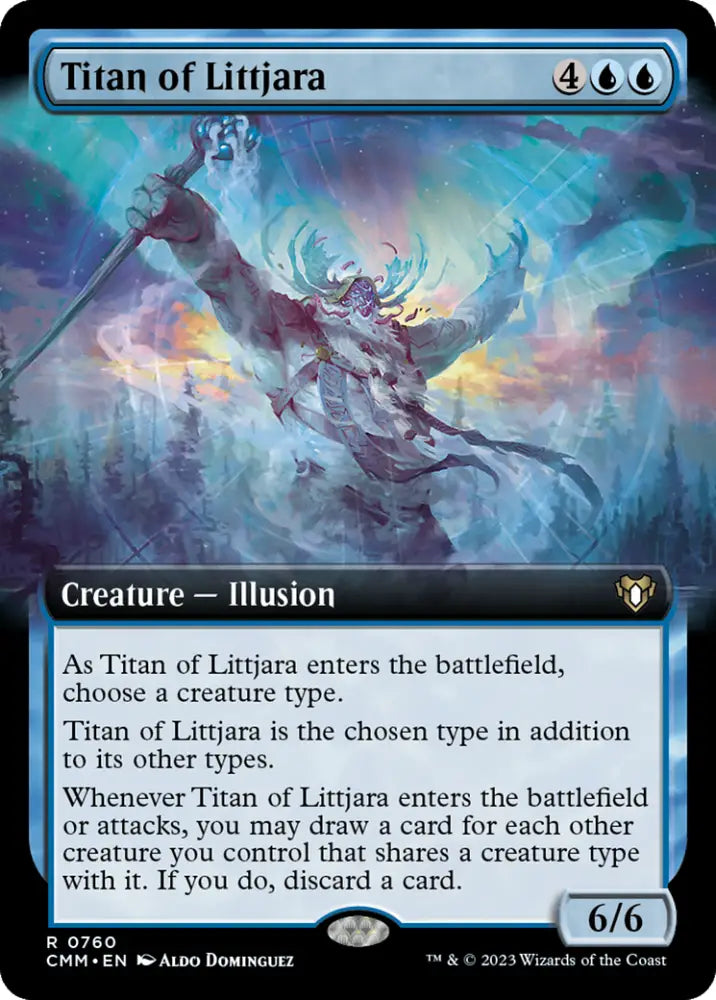 Titan of Littjara (Extended Art) [Commander Masters] - MTG Single