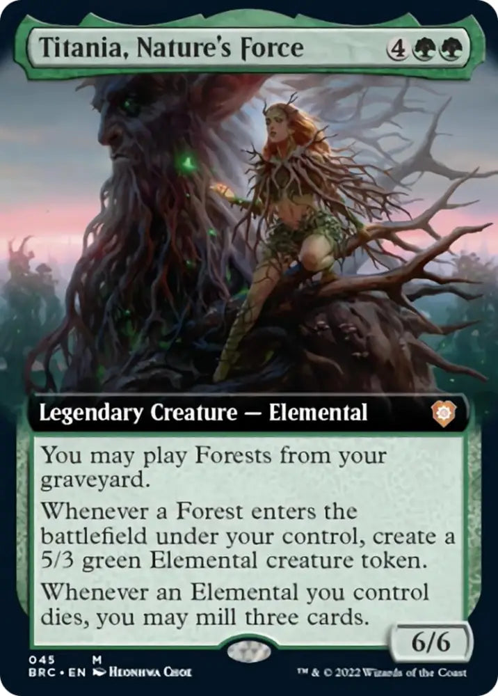 Titania Nature’s Force (Extended Art) [The Brothers’ War Commander] - MTG Single