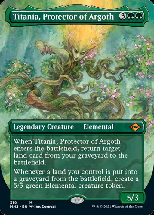 Titania Protector of Argoth (Borderless Alternate Art) [Modern Horizons 2] - MTG Single
